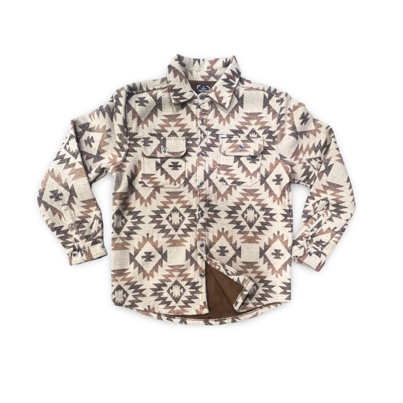 7364497 Point Zero Navajo Polyester  Bonded Oversized Shirt (Eggshell)