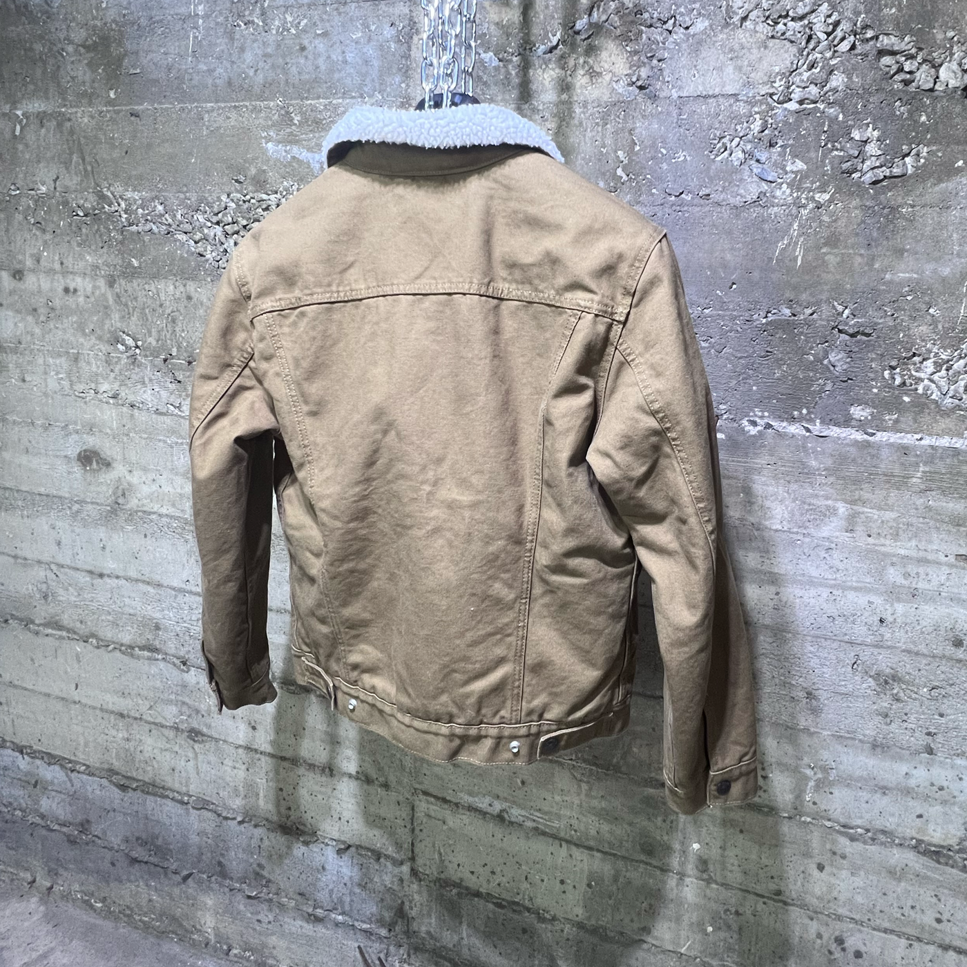 163650122 Levi’s Canvas Type 3 Sherpa Trucker Jacket Cougar Brown