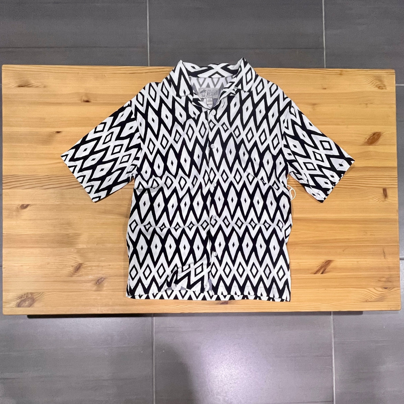 0144 Urban Heritage Resort Allover Print Oversize Shirt
