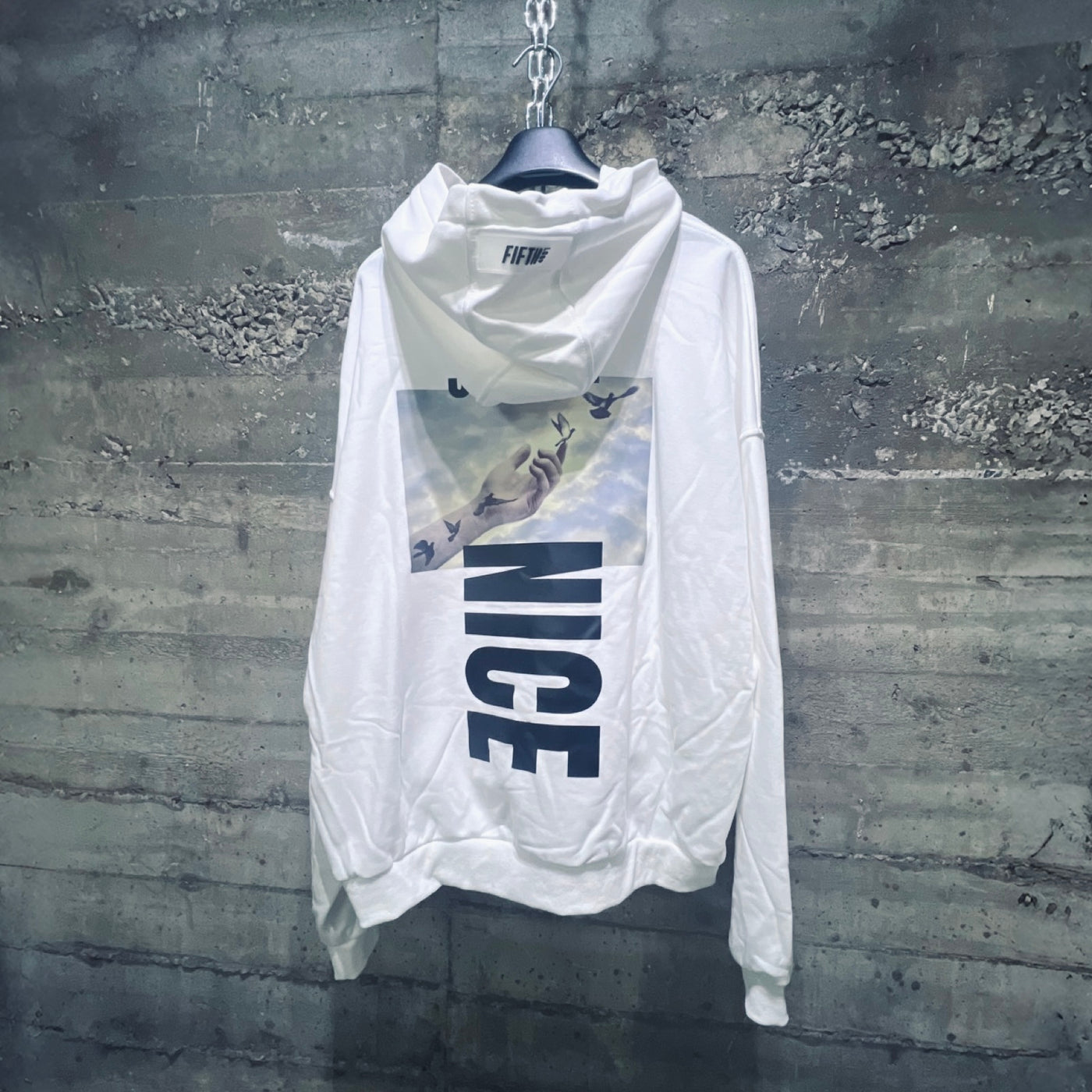 FLH461 Fifth Loop Just Be Nice Pullover Hoodie White Vanilla