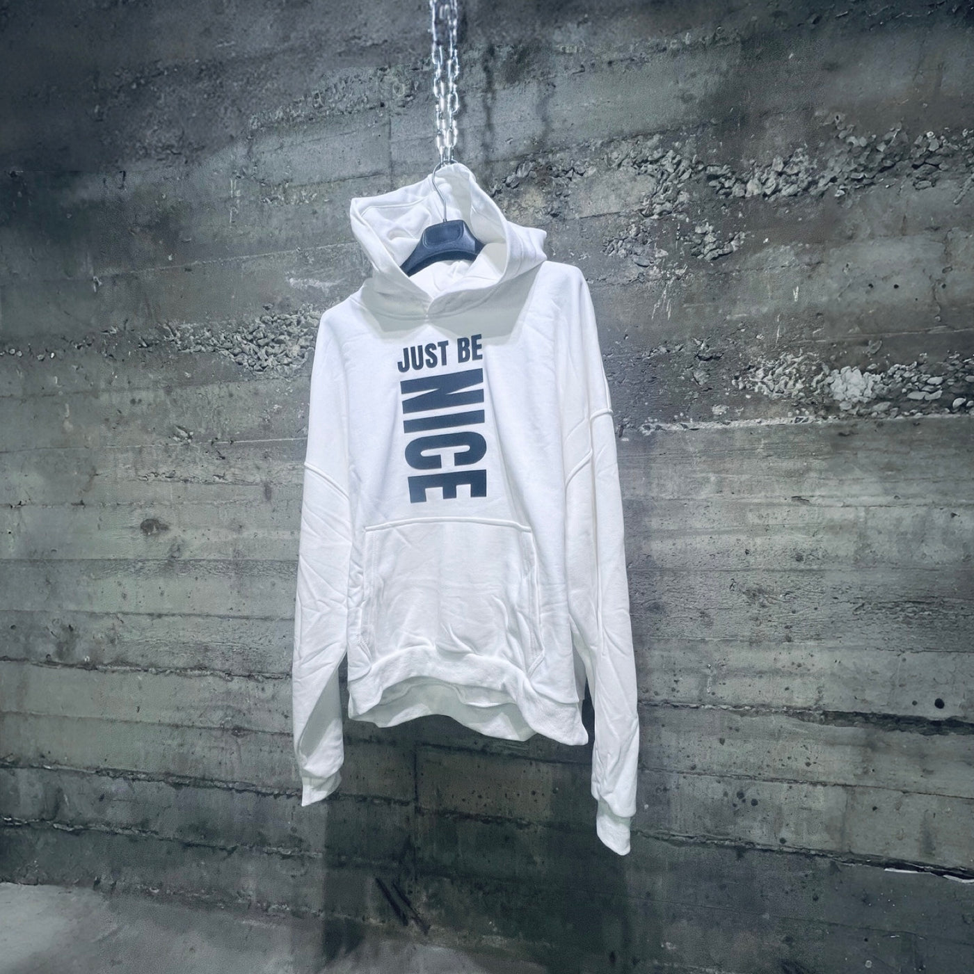 FLH461 Fifth Loop Just Be Nice Pullover Hoodie White Vanilla