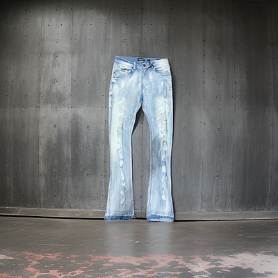 AD2014 Dash Rip & Repair Stacked Denim Jeans Ice Wash