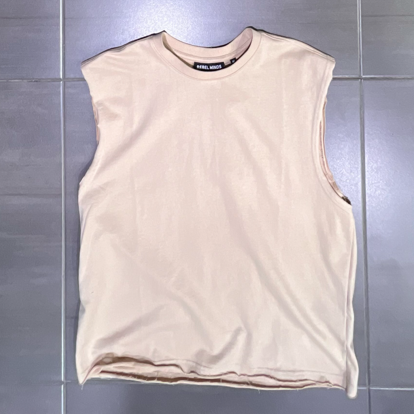 351-151 Rebel Minds Oatmeal Sleeveless T-Shirt