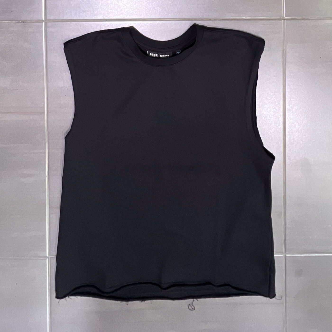 351-151 Rebel Mind Black Sleeveless T-Shirt