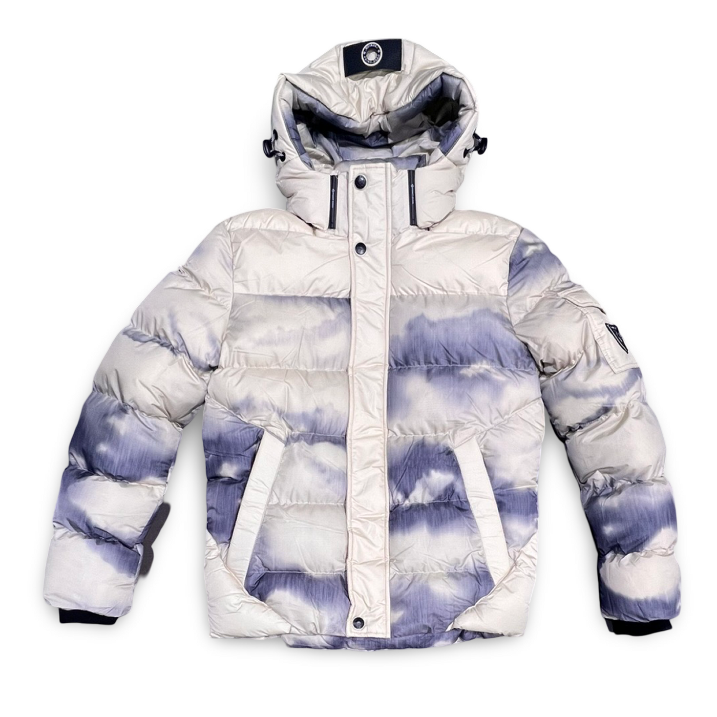 7368023 Point Zero Domintri Northern light Dye Printed Puffer Jacket Humus