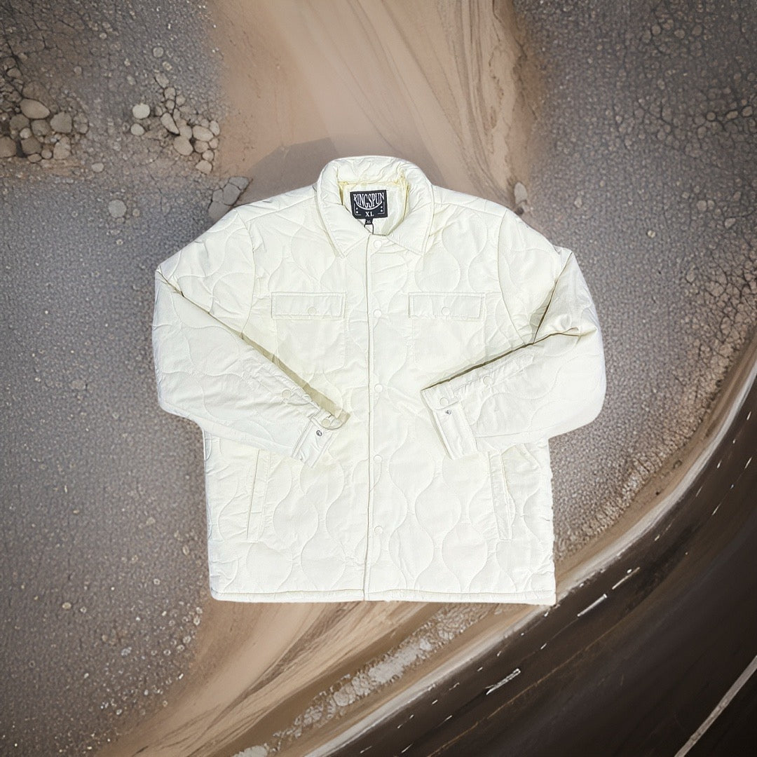 332-781 Ringspun Quilted Shirt Jacket (Cream)