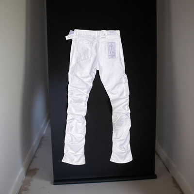 5226 Focus White Multi Pocket Stacked Jeans