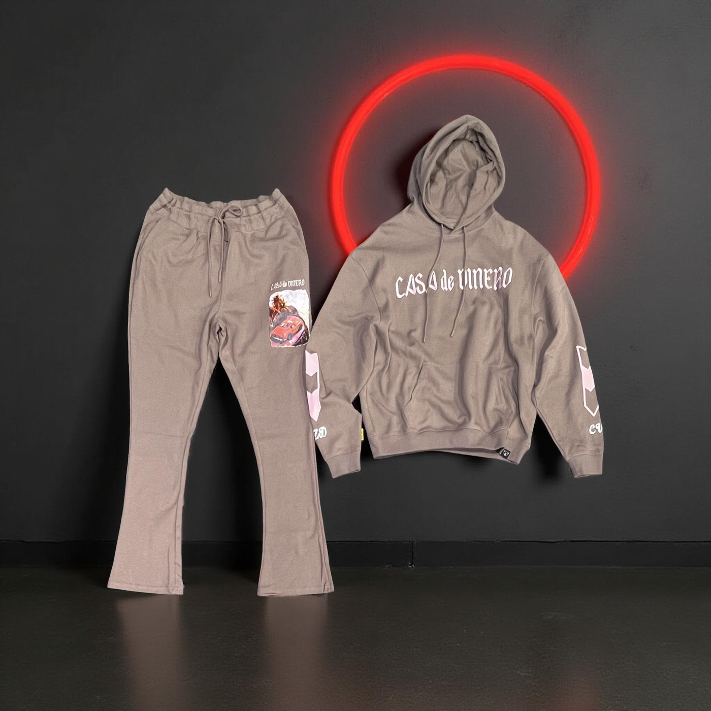 CV5479 Civilized Casa de Dinero Soil Stacked Fit Hoodie Jogger Set