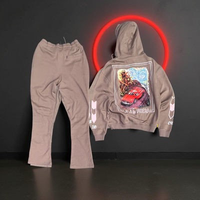 CV5479 Civilized Casa de Dinero Soil Stacked Fit Hoodie Jogger Set