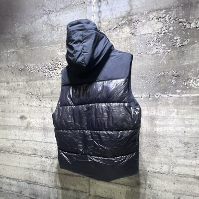 MV025 Robert Phillips Smiling Face Puffer Jacket Winter Vest Black