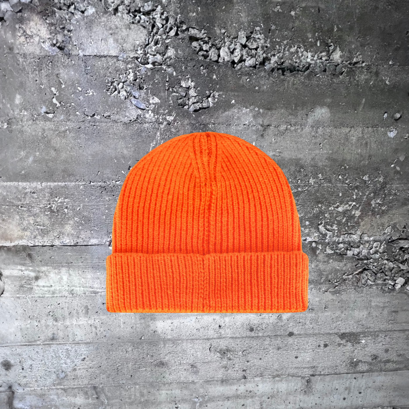NF0A3FJX6HI The North Face TNF Logo Box Cuffed Beanie Hat Digital Orange