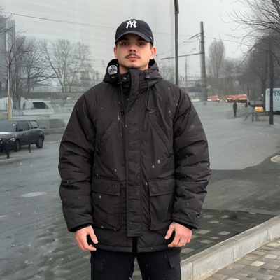 FZ0869-010 Nike Sportswear Club Therma-Fit Parka Jacket Black