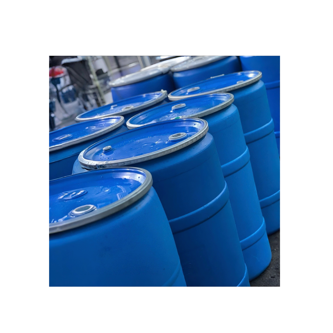 55 Gallon Plastic Shipping Barrels Drums Blue Open Top