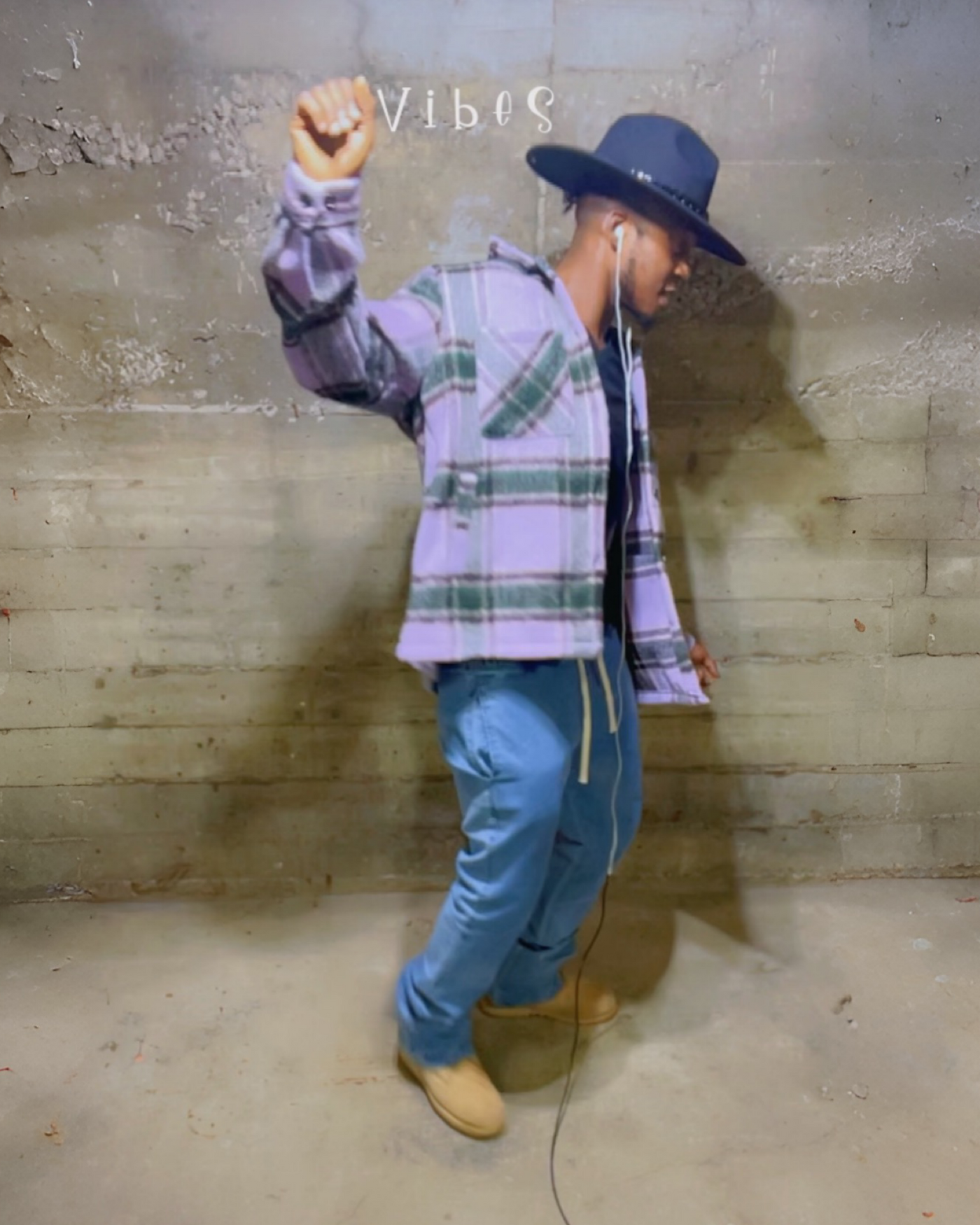 332-711 Ringspun Boxy Retro Checkered Wool Jacket Lavender