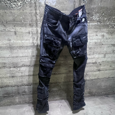 P444 Arketype Flare Fit Multi Pocket Denim Jeans Black