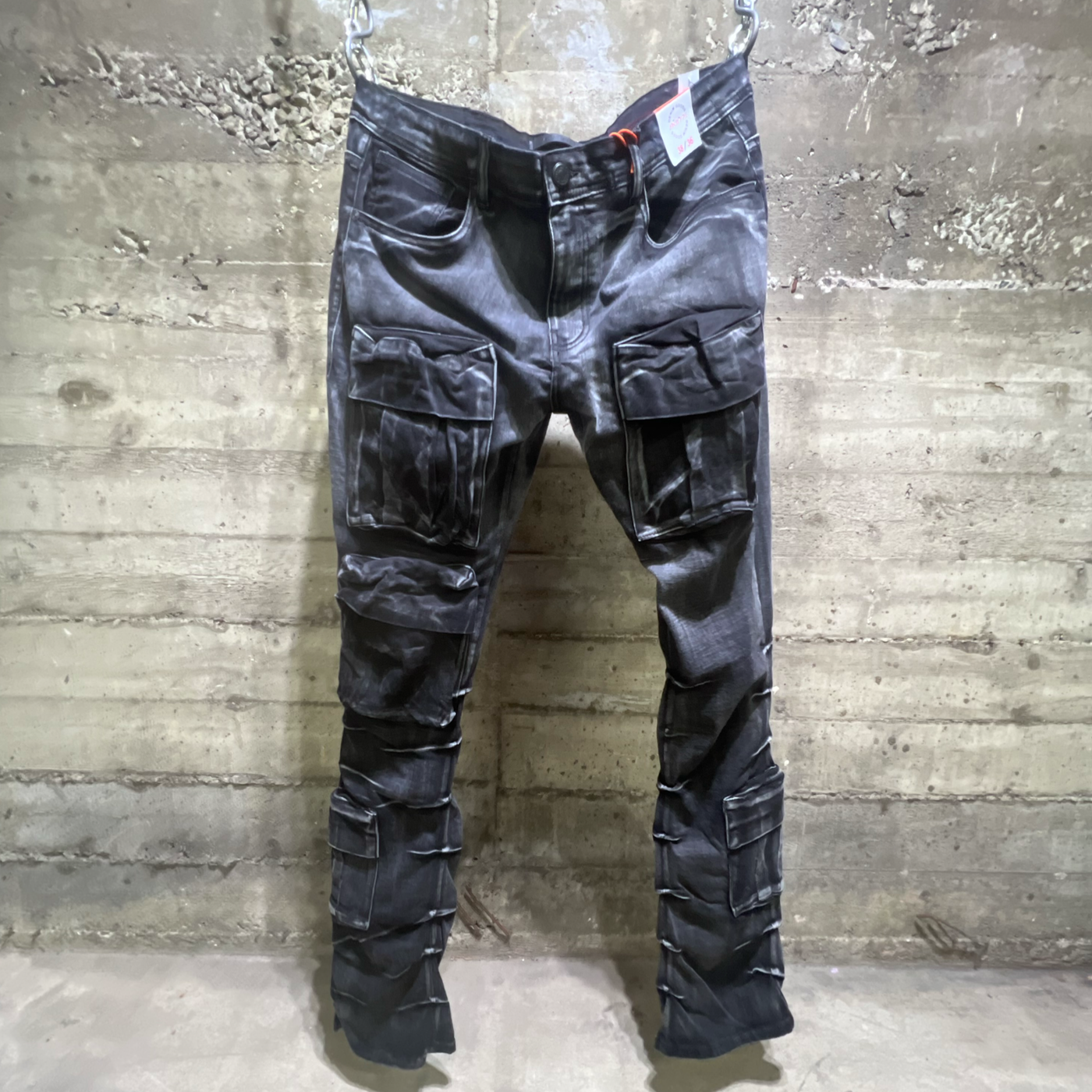 P444 Arketype Flare Fit Multi Pocket Denim Jeans Black