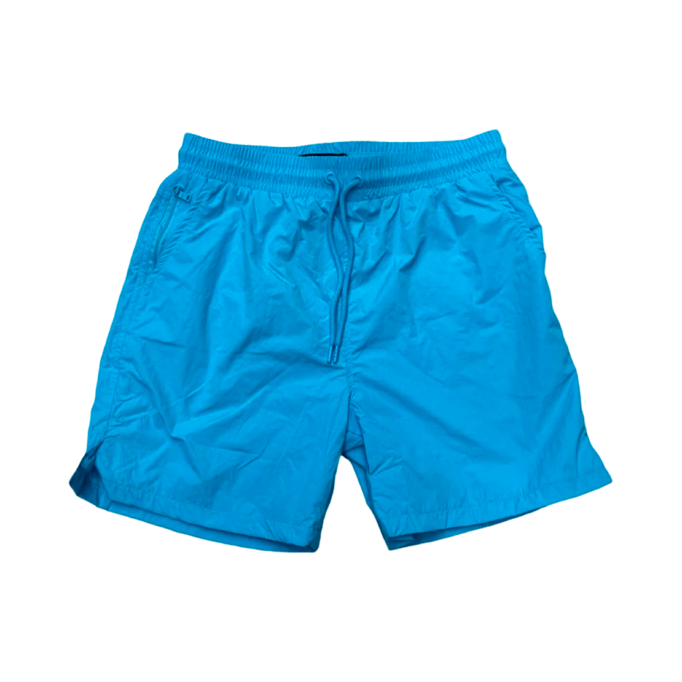 341-900 Ring Spun Crinkled Nylon Short Aqua