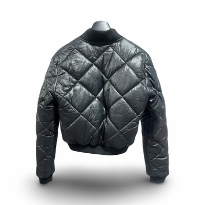 0761 Streetwear Society Women Quilted Black Bomber Jacket