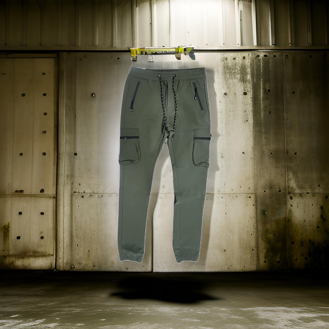 EM3 VERTICAL SPORT FLEX QUICK DRY TECH FLEECE CARGO PANTS (Olive)