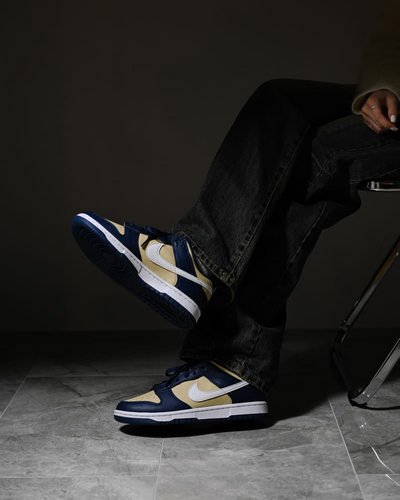 DD1873-401 Nike Dunk Low Next Nature Midnight Navy Gold (Women's)