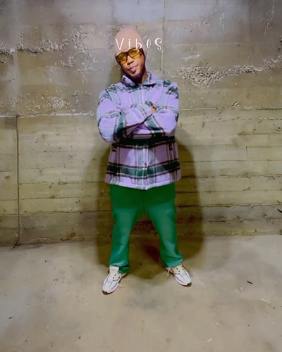 332-711 Ringspun Boxy Retro Checkered Wool Jacket Lavender