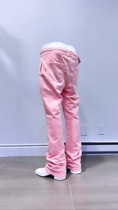 M5690APNK Waimea Pink Stacked Fit Flare Leg Joggers