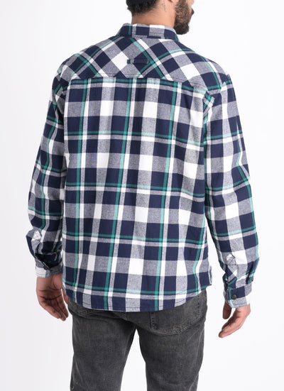 687-2107 Sherpa Lined Cotton Flannel Shirt Jacket
