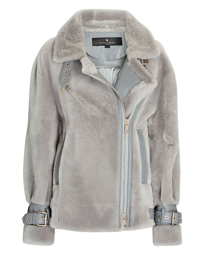 NLJ70113 Nicole Benisti Grand Shearling Grey Quilted 90% Goose Down