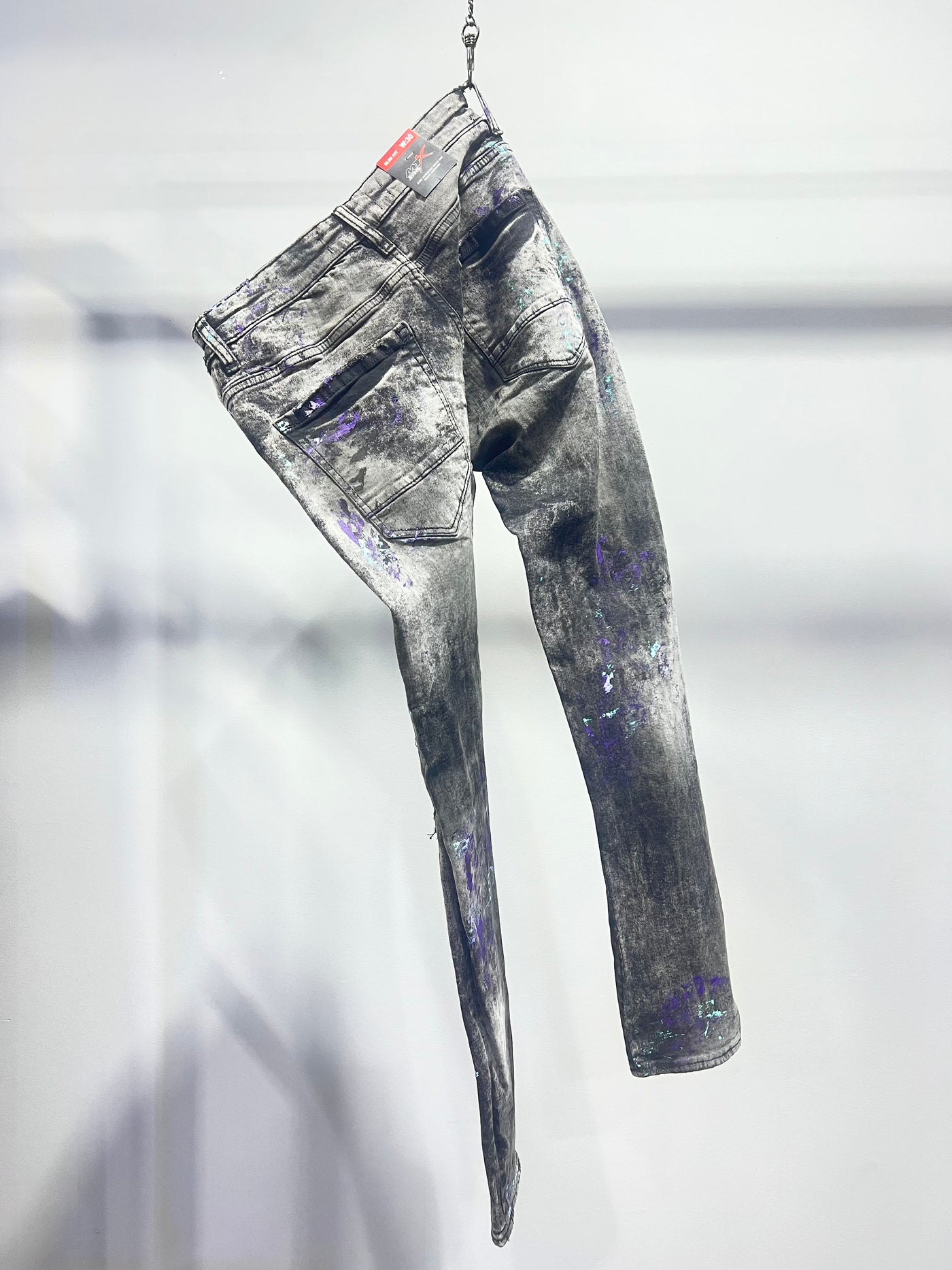 JSN0019 MTX Jeans Slim Fit Denim Grey/Purple Splash #2204121