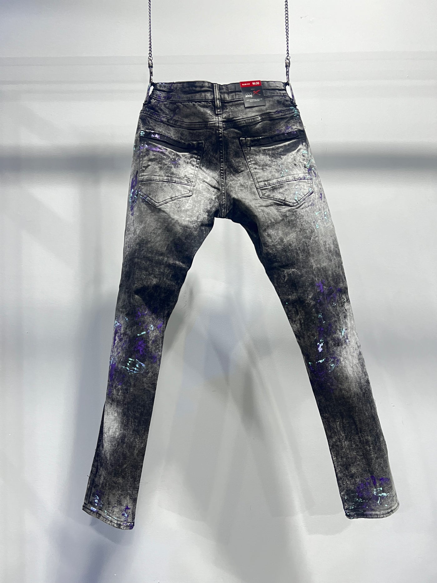 JSN0019 MTX Jeans Slim Fit Denim Grey/Purple Splash #2204121