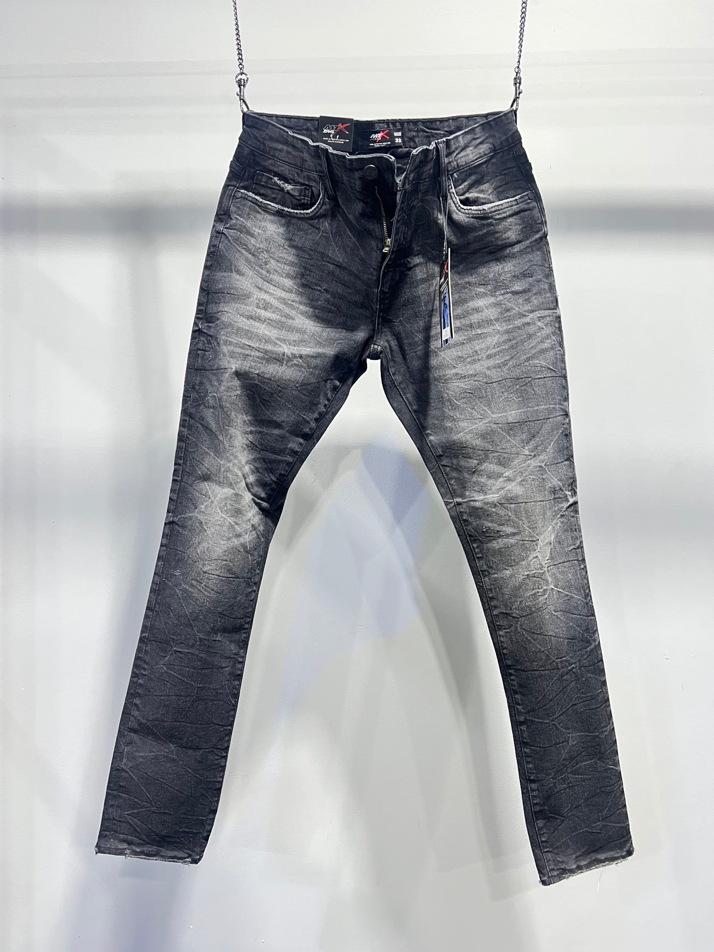 JNS0023 MTX Jeans Slim Fit Denim Black/Grey Wash MTX220419